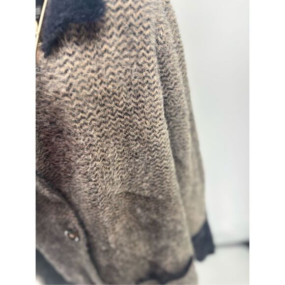 Lysse Cabin Faux Mink Long Coat Chevron Women’s Size Large/Extra large Pockets - Picture 9 of 15